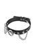 Ошейник цепочками, шипами и кольцом Fetish Tentation Choker Rings and Chains, экокожа SO2237 фото 1