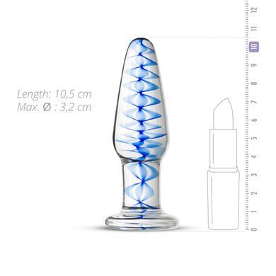 Стеклянная анальная пробка с внутренней спиралью Gildo Glass Buttplug No. 23 SO4417 фото