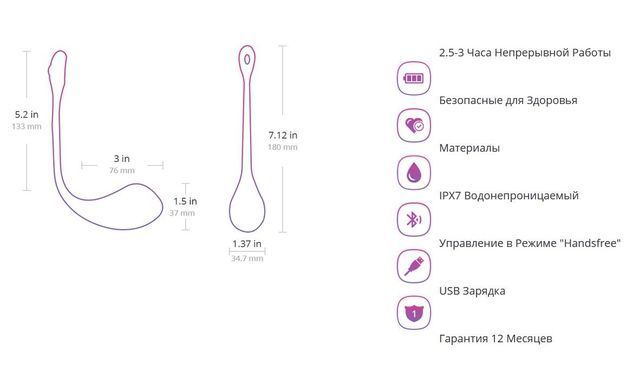 Смарт виброяйцо Lovense Lush 2 SO4083 фото