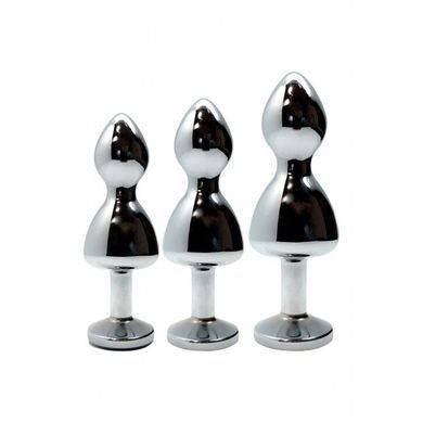 Металлическая анальная пробка Wooomy Lollypop Double Ball Metal Plug L диаметр 3,5 см, длина 10,5 см SO7421 фото