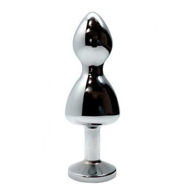 Металлическая анальная пробка Wooomy Lollypop Double Ball Metal Plug L диаметр 3,5 см, длина 10,5 см SO7421 фото