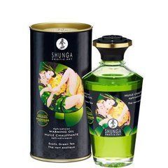 Органічна олія, що зігріває Shunga Aphrodisiac Warming Oil &ndash; Exotic green tea (100 мл) без цукру SO2503 фото