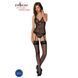 Корсет із пажами, трусики з ажурним декором та відкритим кроком Ursula Corset black XXL/XXXL &mdash; Passi SO5837 фото 3