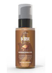 Зігрівальний масажний гель Sensuva Sizzle Lips Salted Caramel (59 мл), без цукру, їстівний SO9829 фото