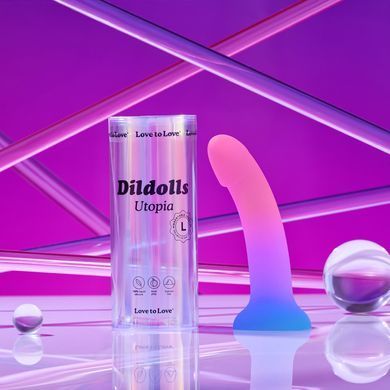 Дилдо с цветным градиентом Love To Love DILDOLLS - UTOPIA L ультрамягкий SX2849 фото