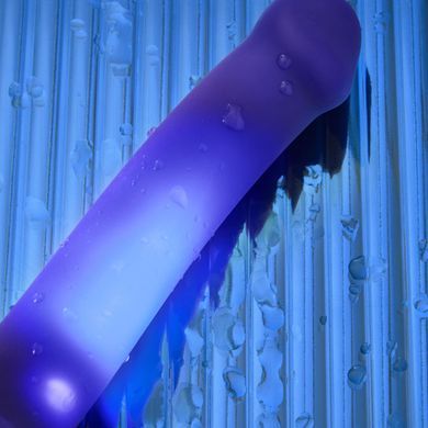 Дилдо, що світиться Strap-On-Me Glow-LED Dildo Purple - M SX2851 фото