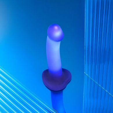 Дилдо, що світиться Strap-On-Me Glow-LED Dildo Purple - M SX2851 фото