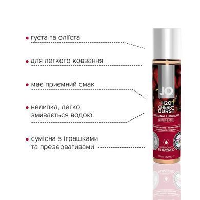 Смазка на водной основе System JO H2O &mdash; Cherry Burst (30 мл) без сахара, растительный глицерин SO1467 фото