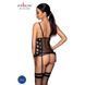 Сітчастий корсет з екошкіри, з люверсами та знімними пажами Malwia Corset black S/M &mdash; Passion, стрін SO5766 фото 2