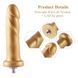 Золотий фалоімітатор Hismith 6.8&Prime; Golden Silicone Dildo, система KlicLok SO6202 фото 2