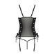 Сітчастий корсет з екошкіри, з люверсами та знімними пажами Malwia Corset black S/M &mdash; Passion, стрін SO5766 фото 6